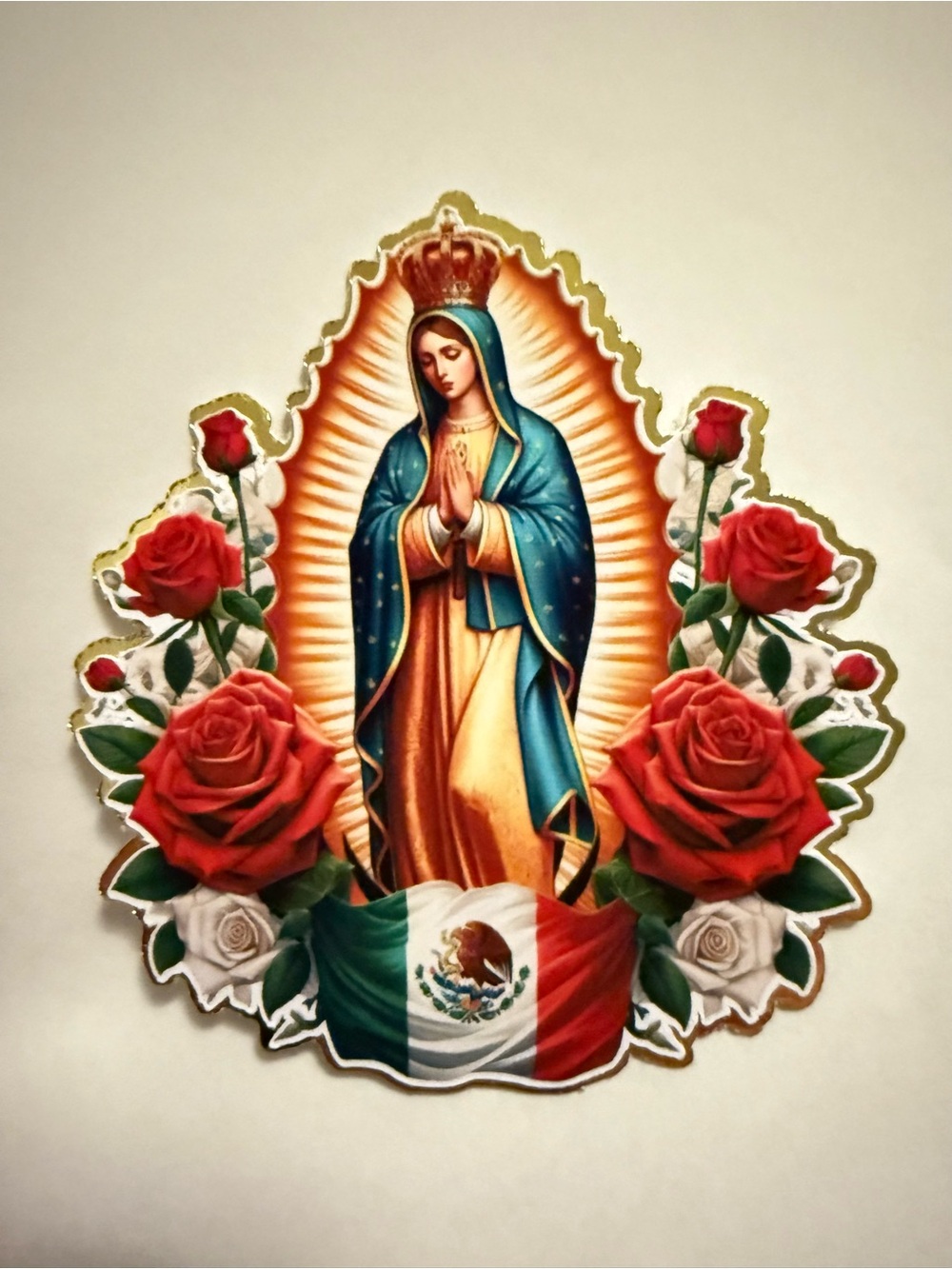 Virgen de Guadalupe and Mexican Flag Cut Out Graduation Leis Topper
SKU2304